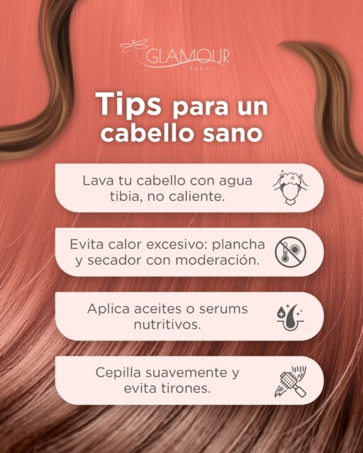 ✨ Un cabello sano no es suerte… es hábito.

Aquí te dejamos 4 tips esenciales para mantener tu melena fuerte y brillante todos los días:

💧 Lava con agua tibia, no caliente.
🔥 Evita el calor excesivo.
💎 Usa aceites o serums nutritivos.
🪮 Cepilla suavemente, sin tirones.

Pequeños cambios en tu rutina pueden marcar una gran diferencia en la salud de tu cabello.

Guarda este post para aplicarlo en tu próximo lavado 💗

#CabelloSano #HairCareTips #GlamourBrasil #RutinaCapilar #CabelloBrillante #ControlDeFrizz #BellezaPanama #CuidadoDelCabello