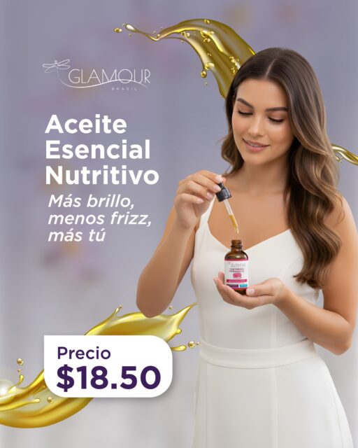 ✨ El toque final que tu cabello merece.

¿Lista para un brillo espejo y adiós al frizz? ✨ Presentamos nuestro Aceite Esencial Nutritivo, la joya que transformará tu melena con solo unas gotas.

Fórmula profesional que nutre profundamente, sella las puntas y aporta un brillo radiante y duradero. ✨ Ligero, sedoso y con un aroma exquisito.

💧 Nutrición intensa sin sensación grasa.
✨ Brillo espejo instantáneo.
Control de frizz duradero.
Puntas selladas y saludables.

¿Lo mejor? ¡Solo $18.50! ✨ Dale a tu cabello el capricho que necesita. ¡Resultados profesionales en casa! 💆‍♀️

Pregúntanos por DM o haz clic en el enlace de nuestra bio. ✨